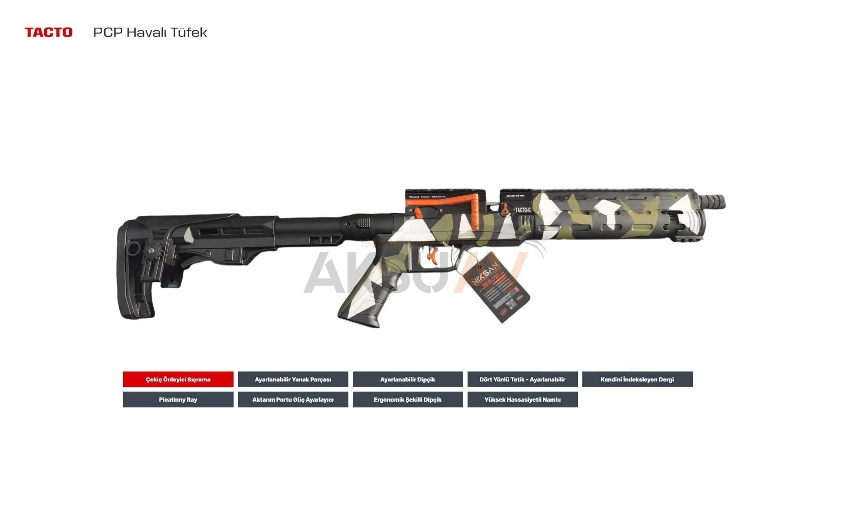 Niksan TACTO Camo PCP Havalı Tüfek
