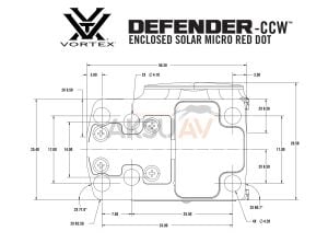Vortex Optics Defender-CCW Enclosed Solar Micro Red Dot