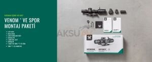 Vortex Venom 1-6x24 SFP AR-BD3 Tüfek Dürbünü ve Sport Montaj Paketi