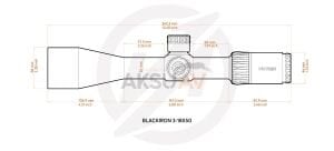 Nutrek Optics Blackiron 3-18x50 SFP IR Tüfek Dürbünü