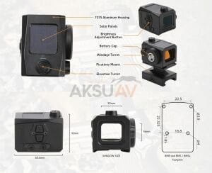Nutrek Optics ROVAC 1x20x16 Solar Red Dot (Yeni Versiyon)