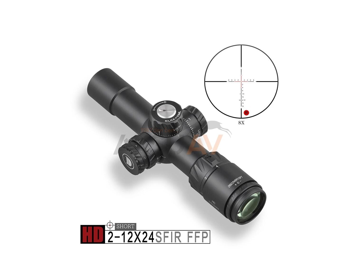 DiscoveyOpt HD 2-12x24 SFIR FFP MIL Tüfek Dürbünü