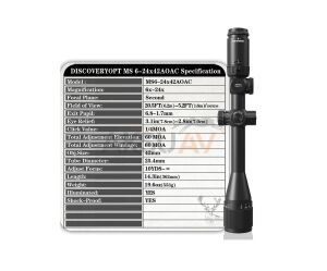 DiscoveryOpt MS 6-24x42 AOAC Moa-L Tüfek Dürbünü