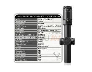 DiscoveryOpt LHD 1-6x24 SFIR SFP LVPO Tüfek Dürbünü