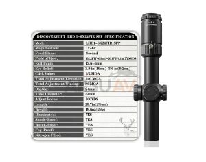 DiscoveryOpt LHD 1-6x24 SFIR SFP LVPO Tüfek Dürbünü