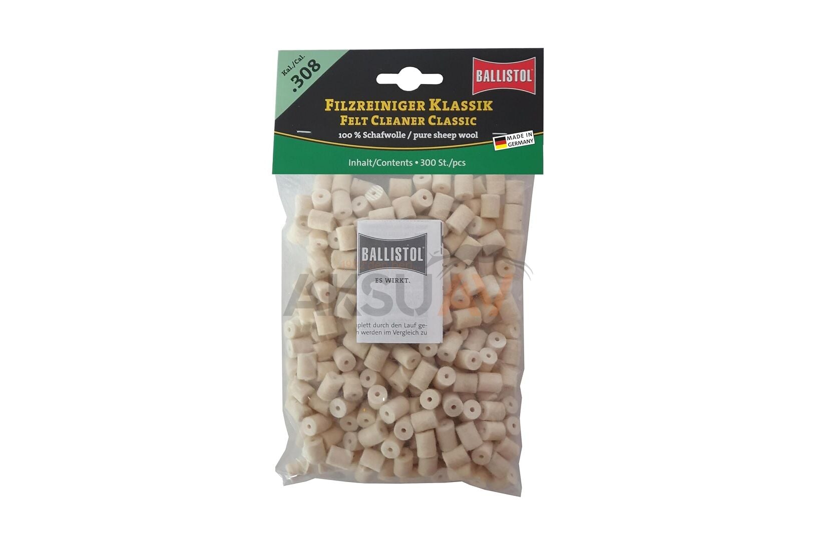 Ballistol Felt Cleaner Classic .308 Kalibre 300 Adet Keçe Temizleyici