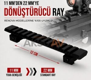 Renova Red Dot Takma Aparatı, Vormex 11-22 mm Çevirici Pikatini Ray