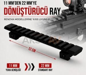 Renova Red Dot Takma Aparatı, Vormex 11-22 mm Çevirici Pikatini Ray
