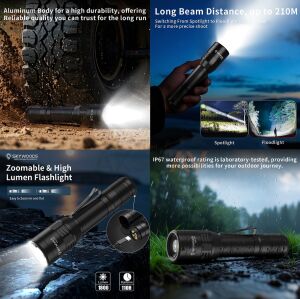 Skywoods OZL-1800 Lümen Taktik El Feneri