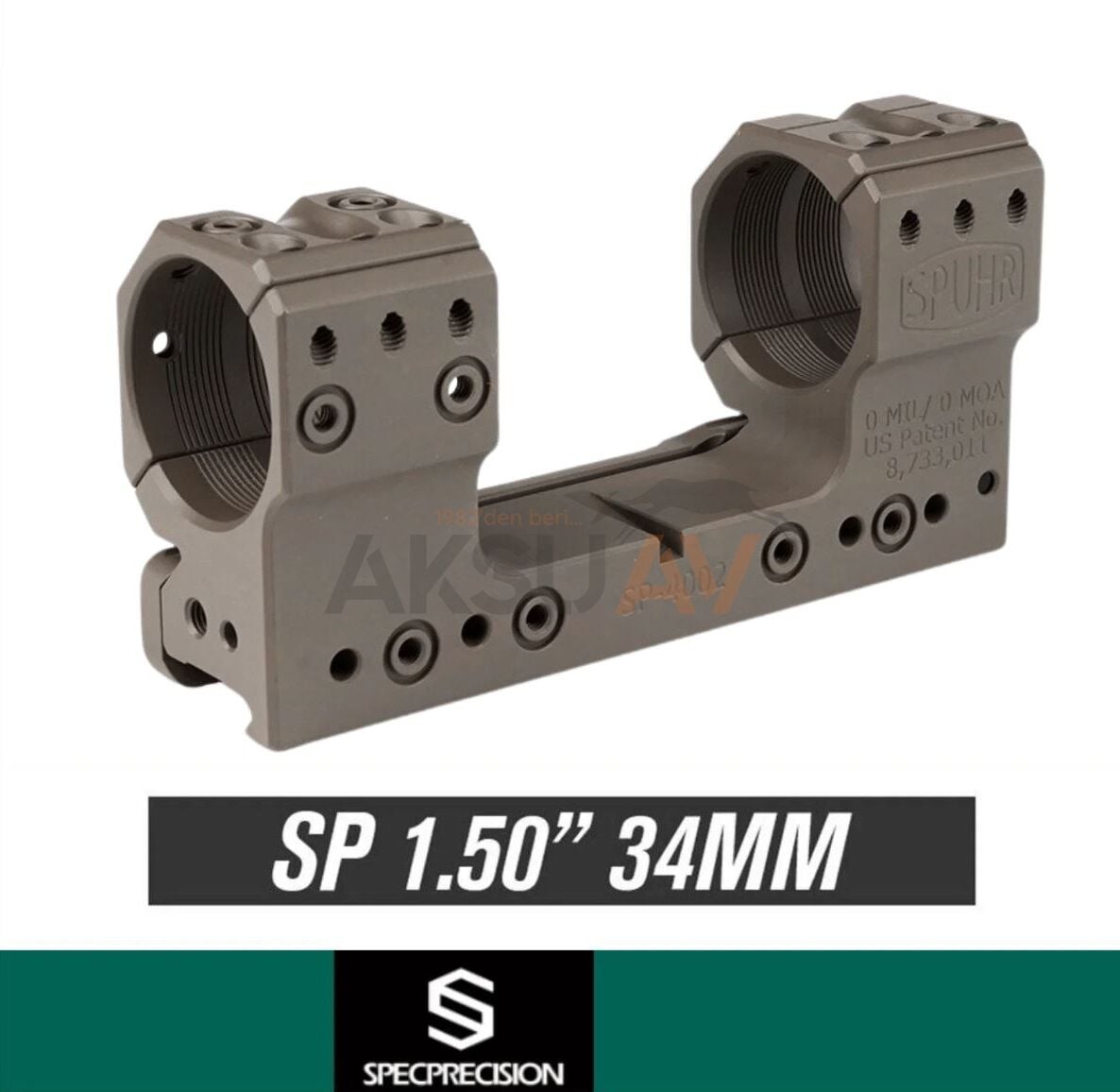 Specprecision Spuhr Tipi 34 mm 0 Moa Fde Dürbün Ayağı (1.50'')