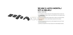 Vector Optics X-Accu 30 mm 4 Delikli Dürbün Montaj Aksesuar Kiti