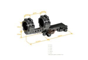 UTG Leapers 30 mm Tek Parça Uzun Taktikal Dürbün Ayağı (QD Montaj)