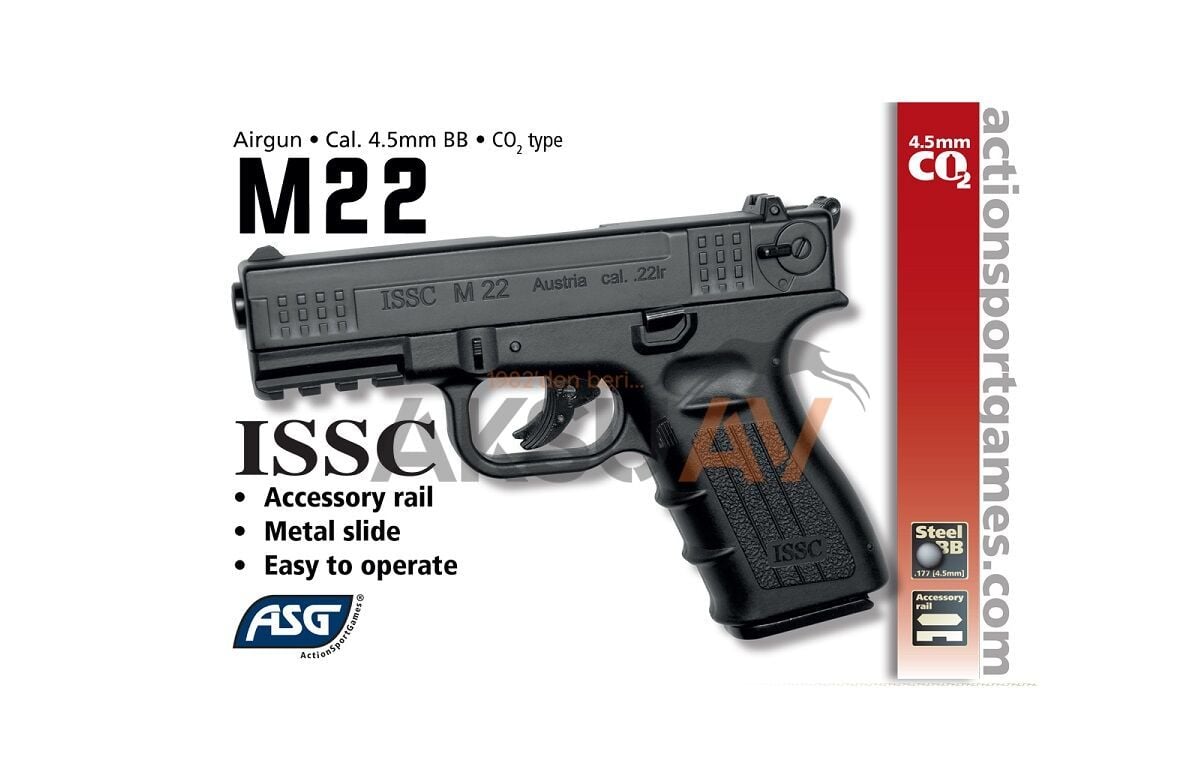 ASG ISSC M22 4.5 mm Blowbackli Havalı Tabanca