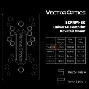 Vector Optics Av Tüfeği Red Dot Montaj Adaptörü (Dovetail)