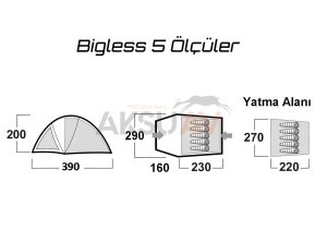 Husky Bigless 5 Kişilik Çadır (3 Mevsim)