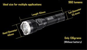 Nitecore P16 El Feneri, 960 Lümen
