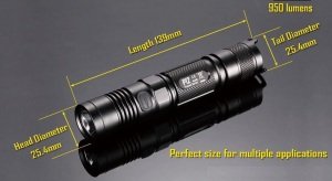 Nitecore P12 El Feneri, 950 Lümen