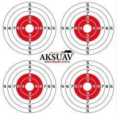 Hedef Kağıdı, Baskılı Renkli 100 Adet