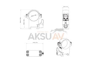 Vector Optics X-Accu 30 mm Medium QD Montaj Pikatini Çelik Dürbün Ayağı