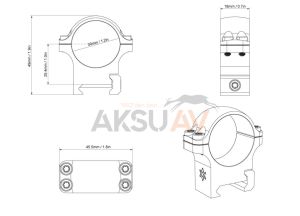 Vector Optics X-Accu 30 mm Low Pikatini Montaj Çelik Dürbün Ayağı