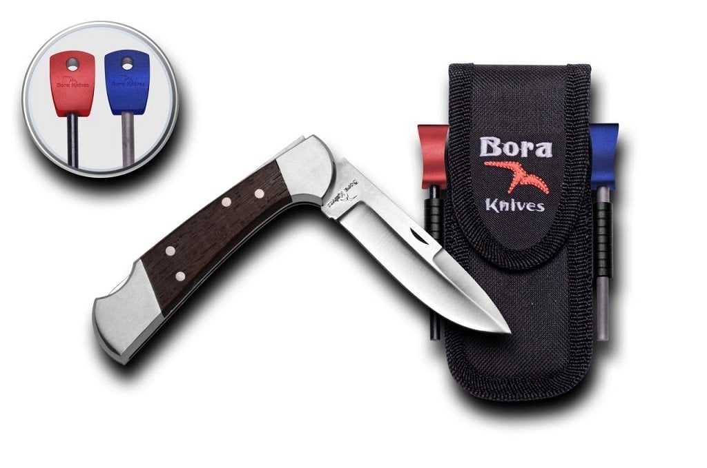 Bora Bıçak, M-203 WPS Orta Boy İnce Yuvarlak Uçlu Wenge Saplı Çakı