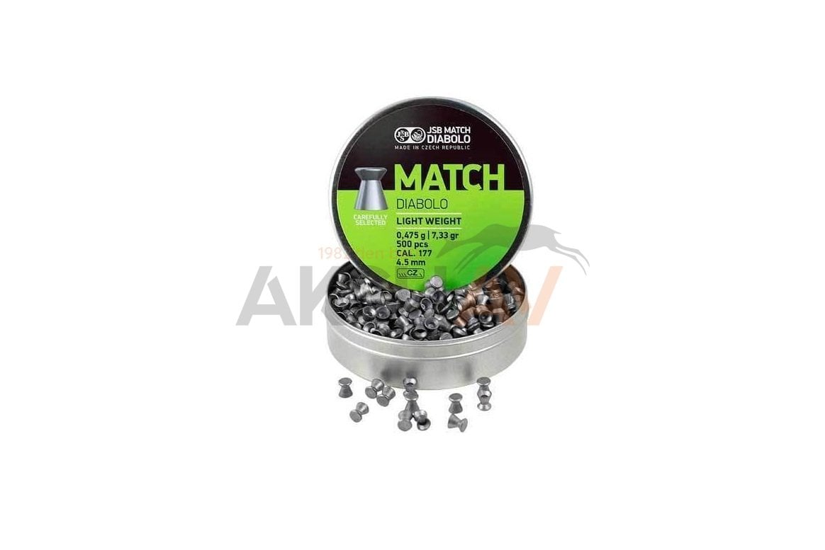 JSB Match Diabolo Light Weight 4.50 mm Havalı Saçma (7,33 Grain - 500 Adet)