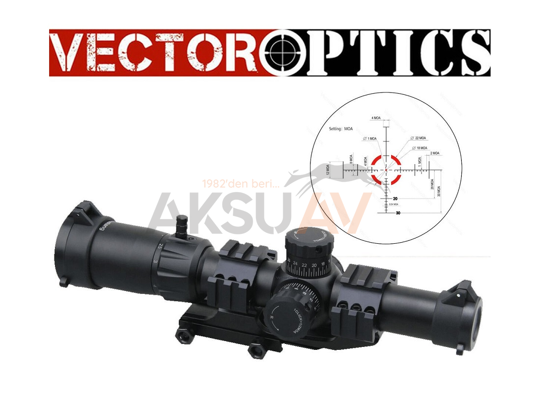 Vector Optics Mustang Gen II 1-4x24 FFP Tüfek Dürbünü