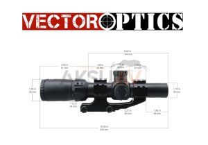 Vector Optics Mustang Gen II 1-4x24 FFP Tüfek Dürbünü