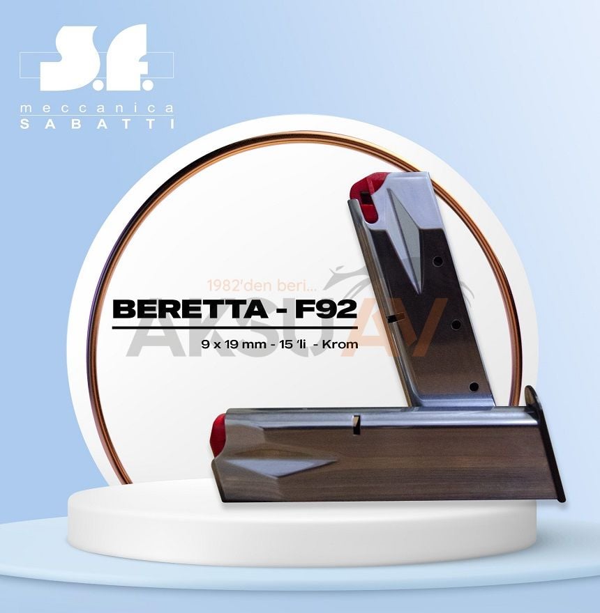 Sabatti Beretta F92 Krom Şarjör