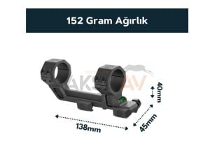 Vector Optics X-Accu Dahili Su Terazili Tek Parça Pikatini Dürbün Ayağı