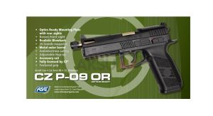 ASG CZ P-09 Optik Siyah Blowbackli AirSoft Havalı Tabanca
