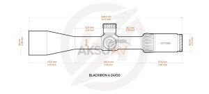 Nutrek Optics Blackiron 6-24x50 SFP IR Tüfek Dürbünü