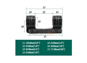 Specprecision Spuhr Tipi 34 mm 0 Moa Black Dürbün Ayağı (1.50'')