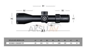 Swampdeer HD Max 4-16x44 SF FFP Compact Tüfek Dürbünü