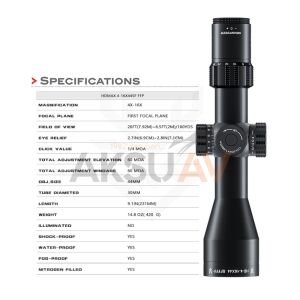 Swampdeer HD Max 4-16x44 SF FFP Compact Tüfek Dürbünü