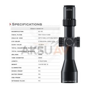 Swampdeer HD Max 4-16x44 SF FFP Compact Tüfek Dürbünü