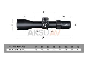 Swampdeer HD Max 6-24x44 SF FFP Compact Tüfek Dürbünü