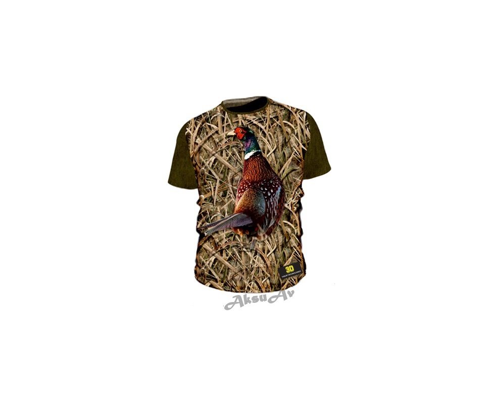 North Camper 3D Sülün Baskılı Kamuflaj T-Shirt