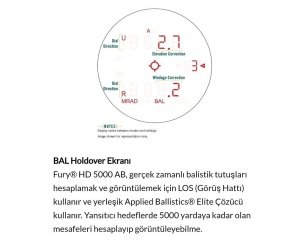 Vortex Fury HD 5000 10x42 Mesafe Ölçer