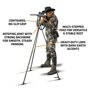 Primos Tripod Combo, Gen3 Trigger Stick Kamuflaj ve 2-Point Gun Rest Seti (24-62 Inç - Büyük Boy)