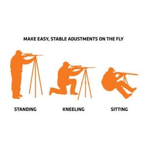 Primos Tripod Combo, Gen3 Trigger Stick Kamuflaj ve 2-Point Gun Rest Seti (24-62 Inç - Büyük Boy)