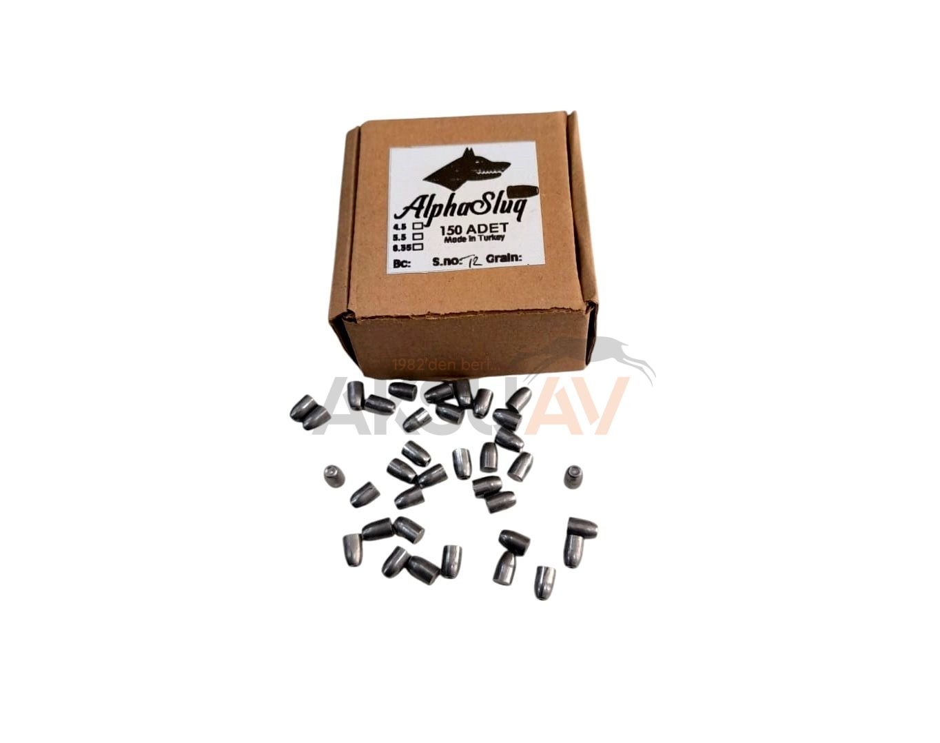 AlphaSlug 6.35 mm 42 Grain Solid Havalı Saçma (150 Adet)