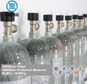 SEFIC 6.8 Litre 300 Bar Karbonfiber Scuba Tüp (2023 Kasım Üretim)