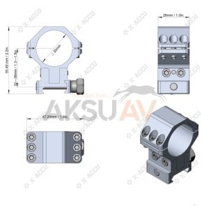 Vector Optics No Limit Dürbün Ayağı (40 Moa Açılı - 30 - 22 mm)