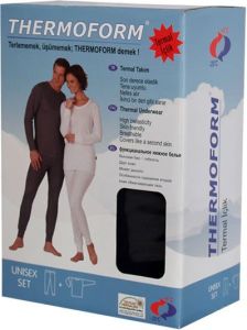 Thermoform Şardonlu Termal Takım İçlik Siyah