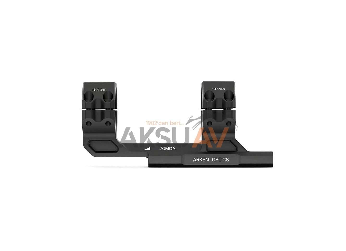Arken Optics 30 mm 20 Moa Tek Parça Açılı Tüfek Dürbün Ayağı (Rigid Precision Mounts 30 mm 20 Moa)