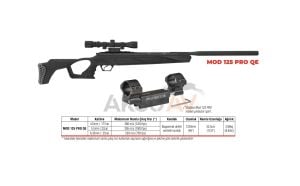 Hatsan Mod 125 PRO QE Vortex Havalı Tüfek (4x32 Dürbün & Protector Hediyeli)