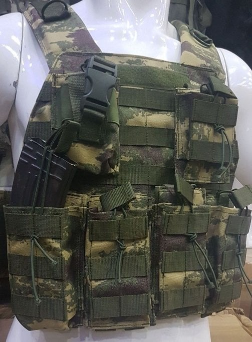 Huntec Taktikal Tsk Kamuflaj Hücum Yeleği