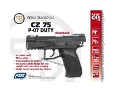 ASG CZ75 P-07 Duty Siyah Blowbackli Havalı Tabanca