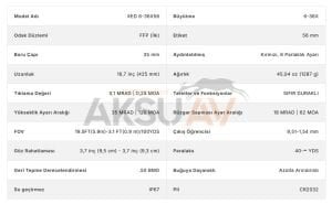 DiscoveryOpt XED 6-36x56 SFIR FFP Zero Stop MRAD Tüfek Dürbünü